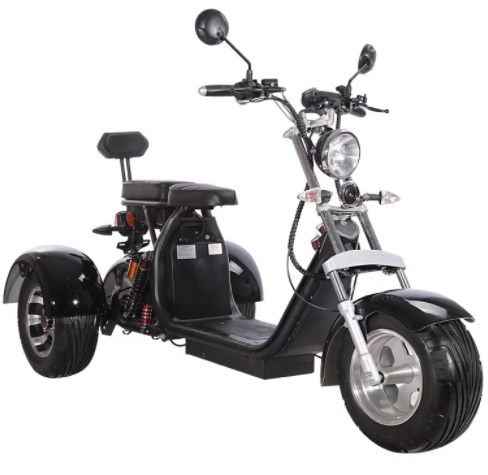 वयस्कों के लिए ऑफ रोड 3 व्हील इलेक्ट्रिक स्कूटर स्ट्रीट कानूनी 1000w 1500w 60v लिथियम बैटरी 4