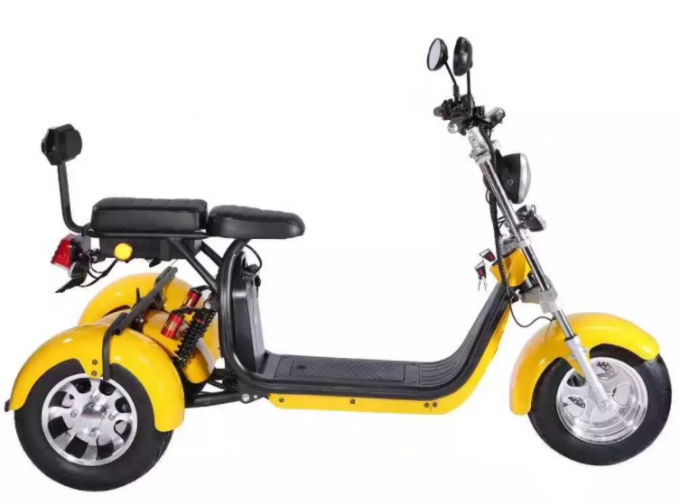 वयस्कों के लिए ऑफ रोड 3 व्हील इलेक्ट्रिक स्कूटर स्ट्रीट कानूनी 1000w 1500w 60v लिथियम बैटरी 17
