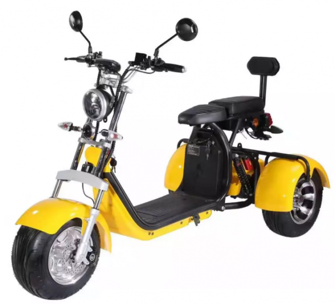 वयस्कों के लिए ऑफ रोड 3 व्हील इलेक्ट्रिक स्कूटर स्ट्रीट कानूनी 1000w 1500w 60v लिथियम बैटरी 18